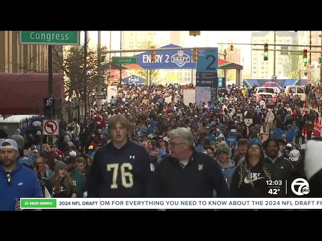 ⁣'So much pride': Detroit packed with fans for NFL Draft, set attendance record