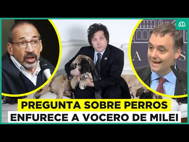 Vocero de Milei se enfada con periodista por pregunta sobre perros del presidente
