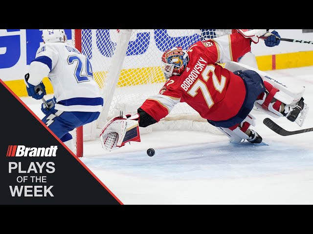 ⁣Bobrovsky Dives Blindly Backwards For Insane Save | NHL Plays Of The Week
