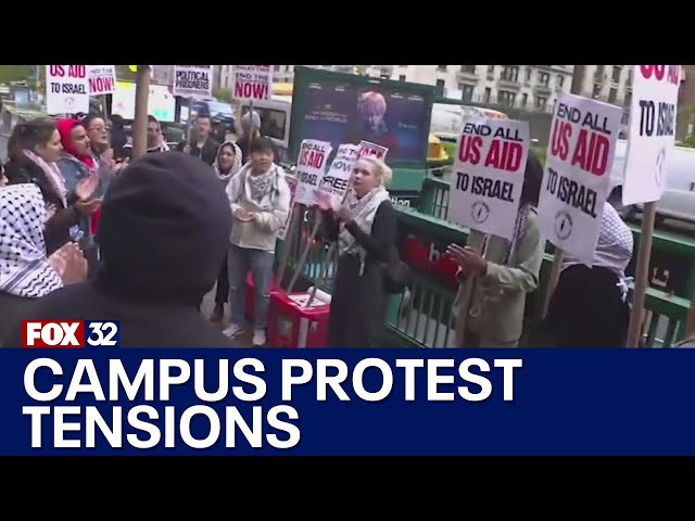 ⁣Tense campus protests take hold across the country