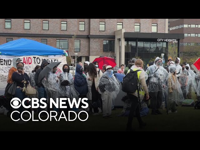 ⁣Tents pop up as part of protest on Auraria campus