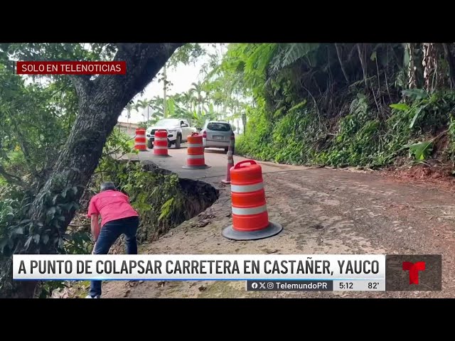 ⁣Peligroso derrumbe amenaza la seguridad de residentes de Yauco