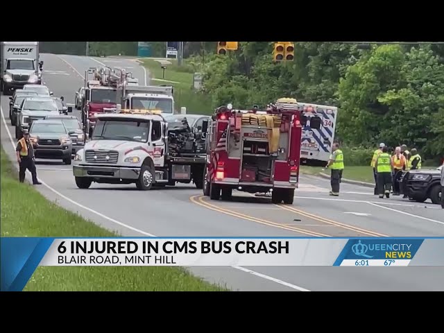 Six injured from Mint Hill bus crash near school