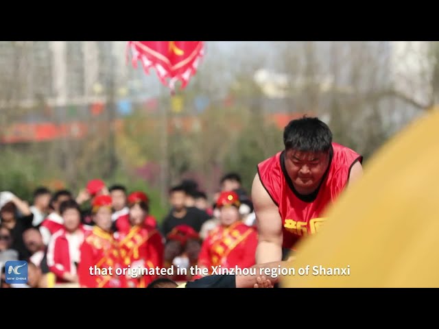 ⁣Traditional Naoyang wrestling wows audiences in N China