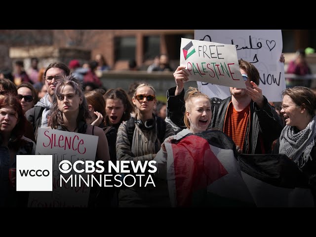⁣Protests over the Israel-Hamas war intensifies finals week at the University of Minnesota