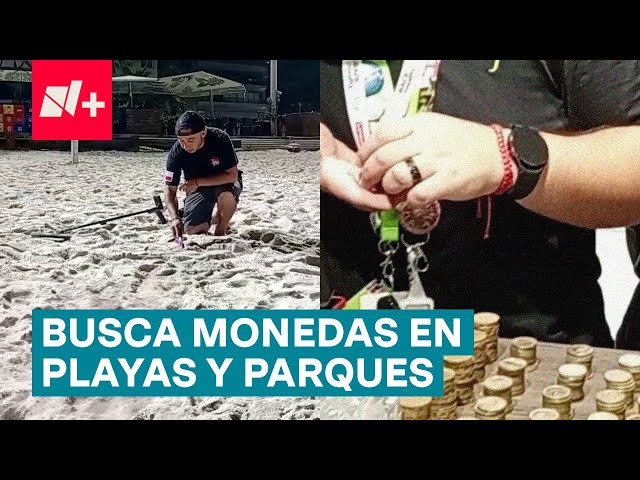 ⁣Chileno se compra una TV con monedas que recogió en la playa - N+