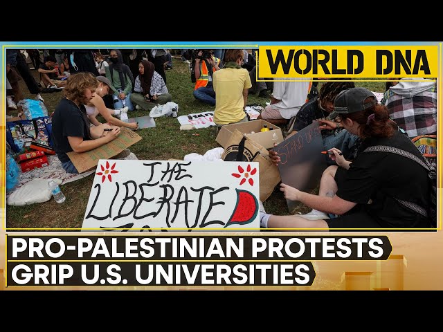 ⁣Israel-Hamas war: Pro-Palestine protests spread across US college campuses | WION World DNA LIVE