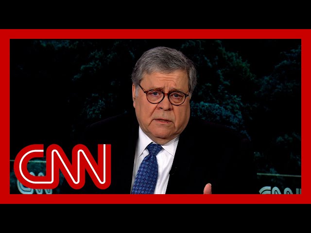 ⁣Barr reacts to Trump in court at his hush money trial