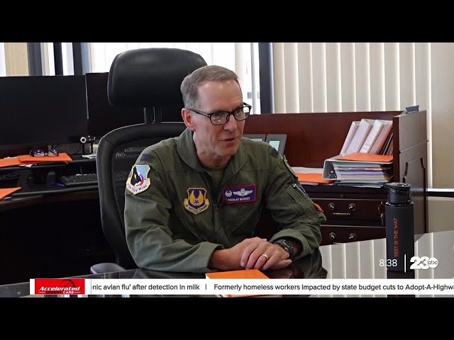 ⁣EAFB Col. Wickert sits down with 23 ABC reporter Steve Virgen