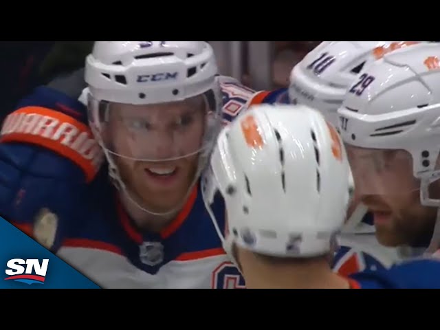⁣Connor McDavid Bangs In His First Goal Of The Playoffs
