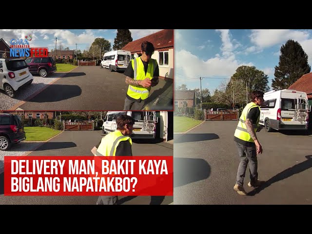 ⁣Delivery man, bakit kaya biglang napatakbo? | GMA Integrated Newsfeed