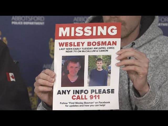⁣Family of missing Abbotsford man issues plea for information