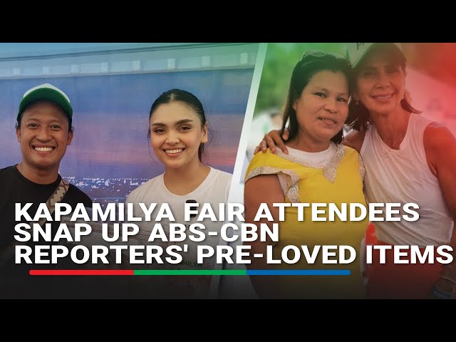 ⁣Kapamilya Fair attendees snap up ABS-CBN News reporters' pre-loved items