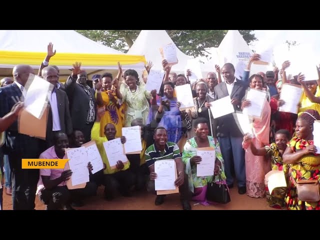 ⁣Belated women's Day celebrations - Nabakooba delivers 900 land titles to Mubende beneficiaries