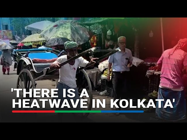 ⁣Kolkata residents struggle in 'unbearable' heat after weather warnings