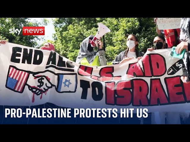 ⁣Pro-Palestine protests continue at colleges across the United States