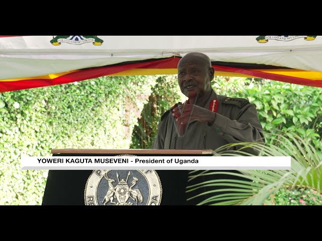 ⁣President Museveni retires four Generals in ceremony