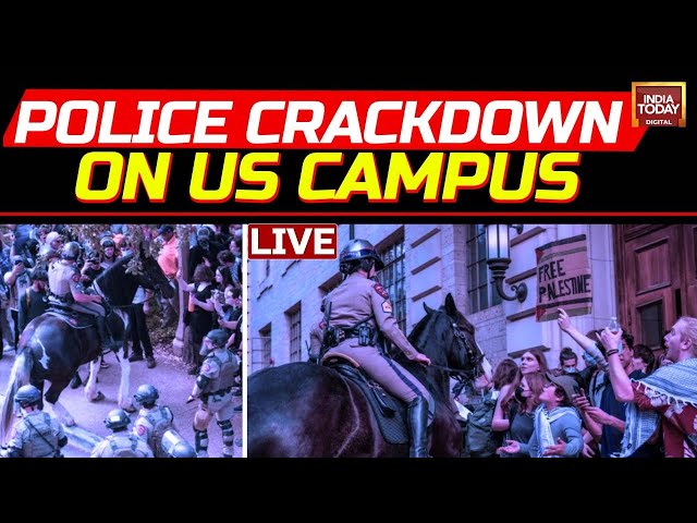 ⁣INDIA TODAY LIVE: Pro-Palestine Protests Across US Universities LIVE | 550 Students Arrested