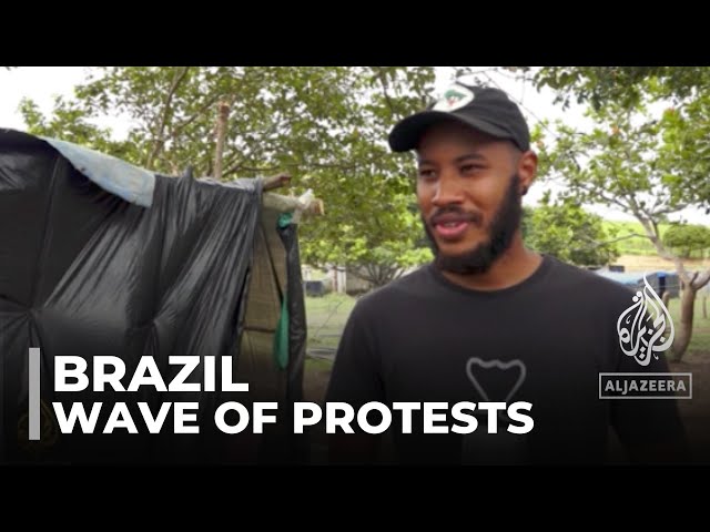 ⁣Brazil land reform protests: Activists occupy 'unproductive' land