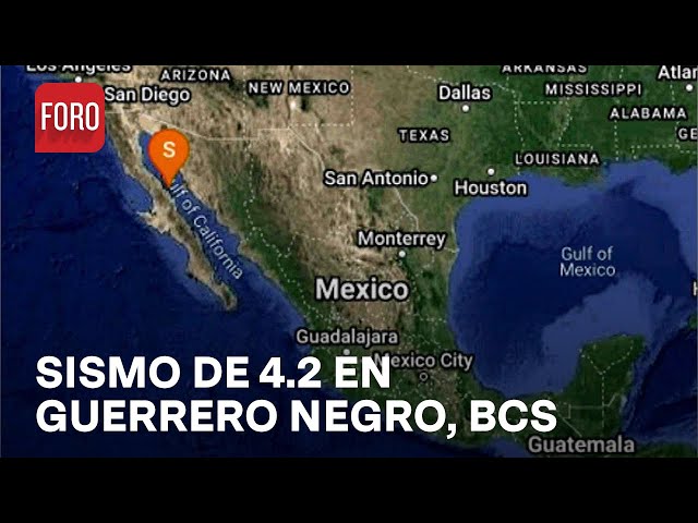 ⁣Sismo de magnitud 4.2 en Guerrero Negro, Baja California Sur - Sábados de Foro