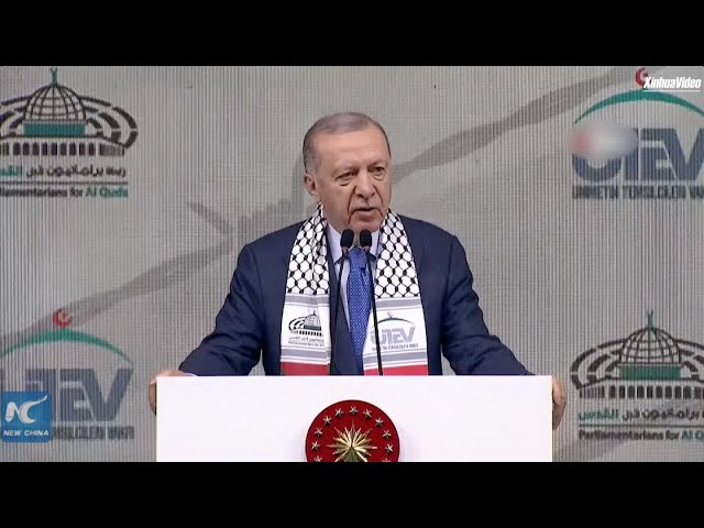 ⁣Turkish president urges global action against crime in Gaza