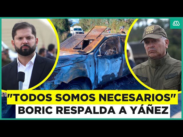 ⁣"Todos somos necesarios" Presidente Boric respalda a general Yañez tras emboscada en Cañet