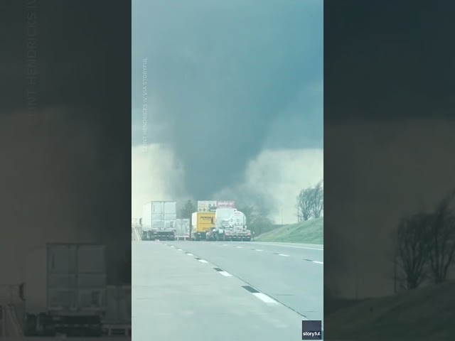 ⁣Powerful tornadoes rip through Midwest, leaving thousands without power #Shorts