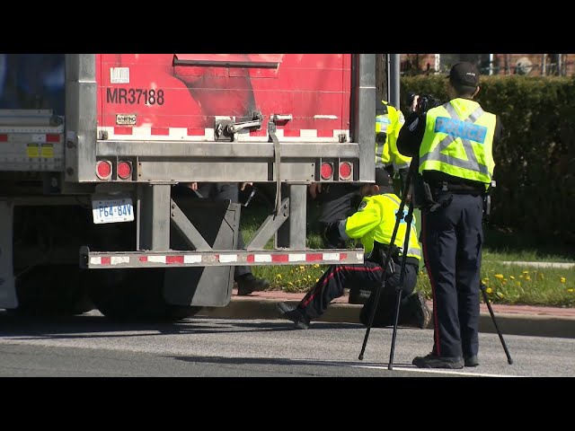 ⁣11-year-old boy struck by transport truck in Toronto