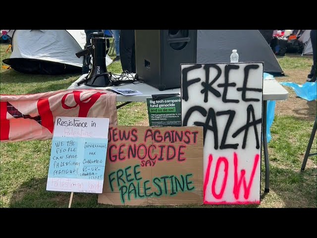 ⁣Students launch Pro-Palestinian encampment at McGill over conflict in Gaza