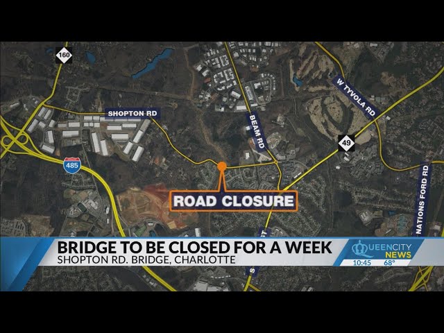 Southwest Charlotte bridge to be closed for repairs
