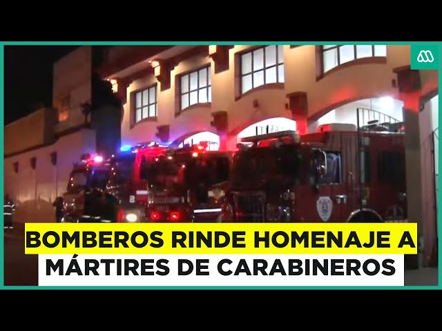 ⁣Bomberos de Chile rinde homenaje a mártires de carabineros