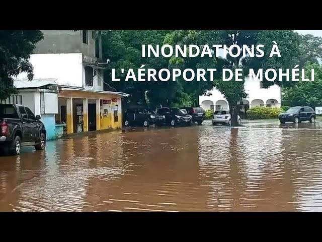 ⁣Pluies diluviennes: Quand l'aéroport de MOHÉLI s'est transformé en piscine pour les jeux J
