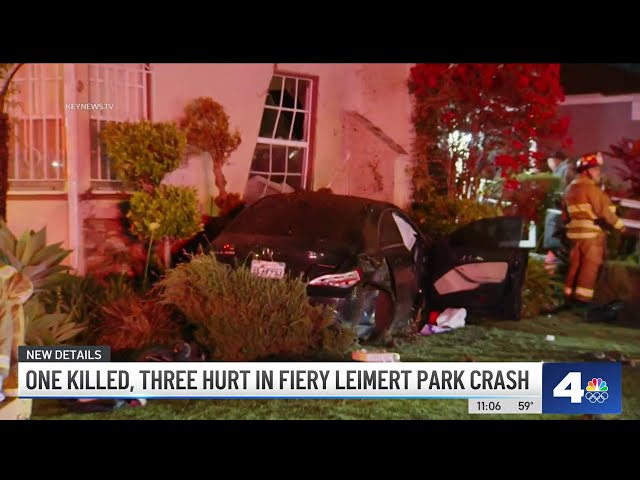 ⁣Car crashes forces vehicle to slam into Leimert Park home
