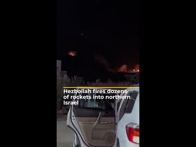 ⁣Hezbollah fires dozens of rockets into northern Israel | #AJshorts