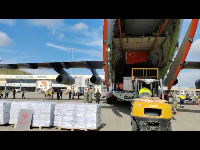 ⁣China-donated relief supplies arrive in Papua New Guinea