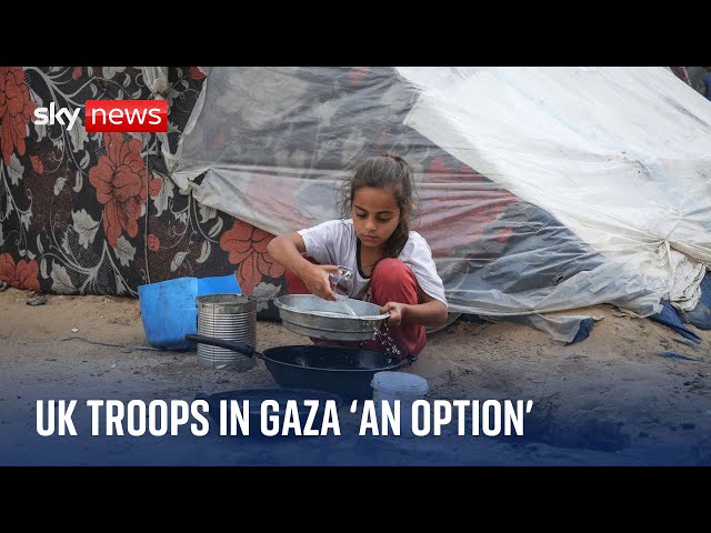 ⁣British troops could deliver aid in Gaza, according to Whitehall sources