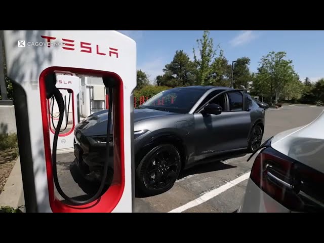 ⁣Supercharging network opening to non-Tesla cars