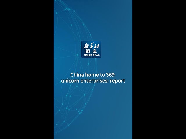 Xinhua News | China home to 369 unicorn enterprises: report