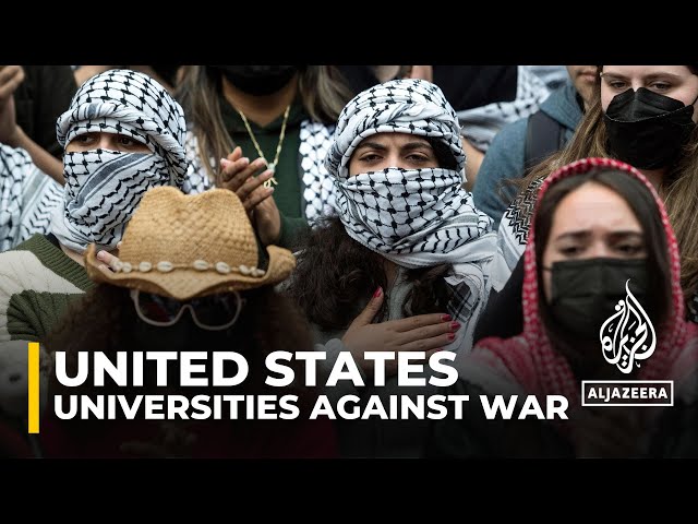 ⁣University students continue pro-Palestine campus protests despite crackdown