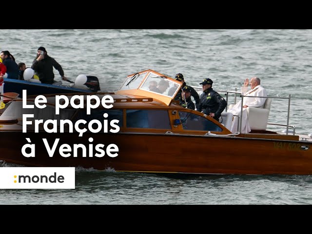 ⁣Le pape François à Venise, 1er déplacement en 7 mois