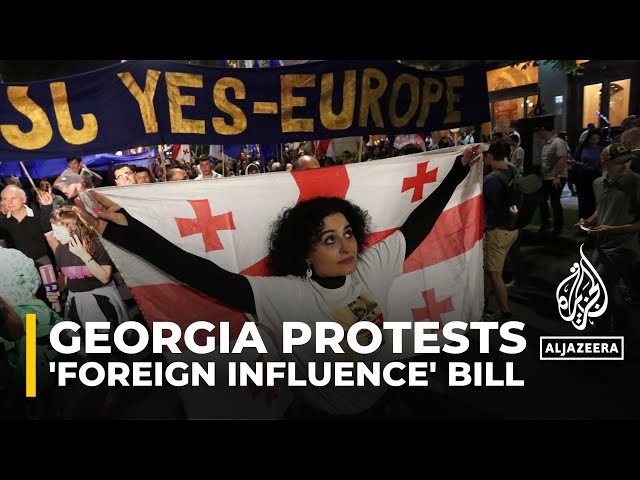 ⁣Thousands protest in Georgia over contentious ‘foreign agents’ bill