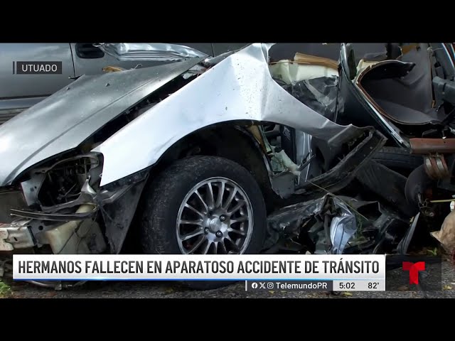 ⁣Tragedia en Utuado: hermanos mueren en aparatoso accidente