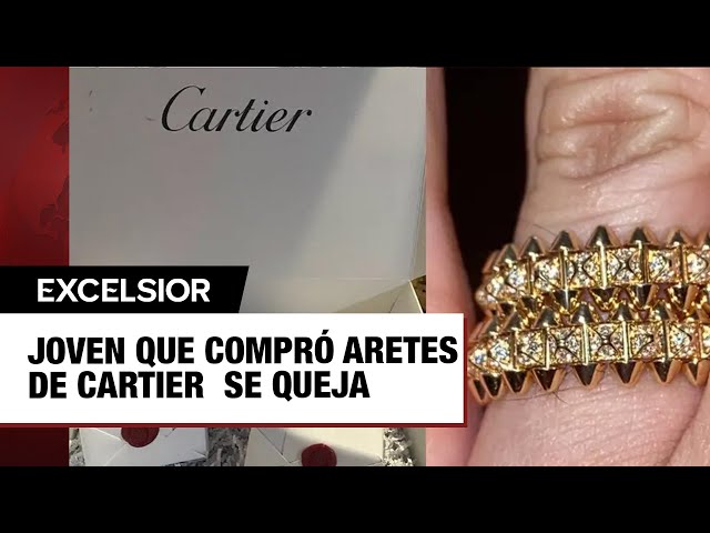 Joven que compró aretes de Cartier en 237 pesos se queja de ellos; "tanto para esto"
