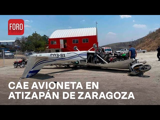 ⁣Caída de avioneta privada en Atizapán de Zaragoza, Edomex - Las Noticias