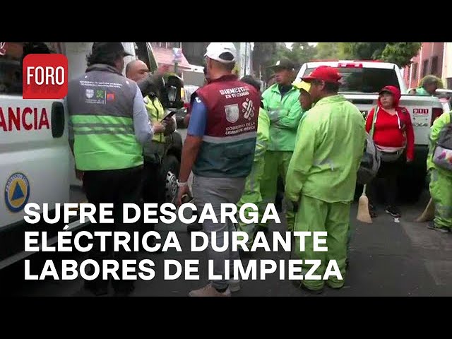⁣Trabajador de limpieza sufre descarga eléctrica en alcaldía Iztacalco, CDMX - Las Noticias