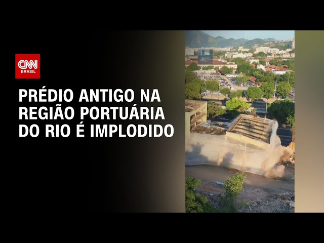 ⁣Prédio antigo na região portuária do Rio é implodido | CNN PRIMETIME