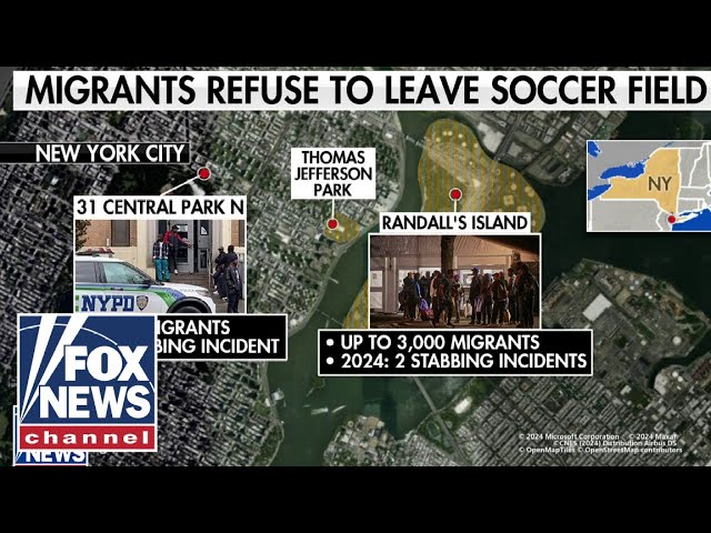 ⁣High school soccer game cancelled as migrants refuse to leave NYC field