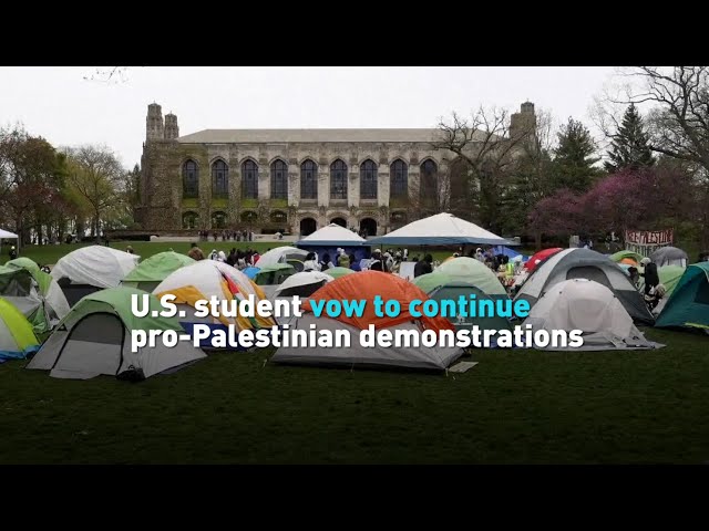 ⁣U.S. student vow to continue pro-Palestinian demonstrations
