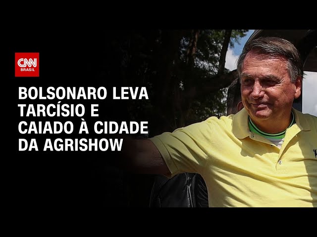 ⁣Bolsonaro leva Tarcísio e Caiado à cidade da Agrishow | CNN PRIME TIME