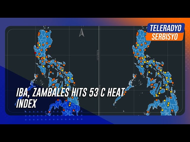 ⁣Iba, Zambales hits 53 C heat index; 36 areas face danger heat levels